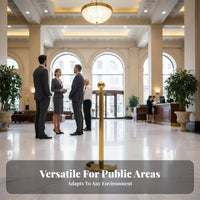 Retractable Belt Stanchion Weighted Base Retractable Belt Barrier Heavy Duty Crowd Control Barrier Post for Facility Managers, Security Personnel