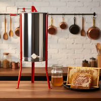 With Stand 3 Frame Honey Extractor Adjustable Legs 3 Frame Manual Honey Extractor Clear Lid Honeycomb Centrifuge Seamless Joining for Beekeepers, Farm