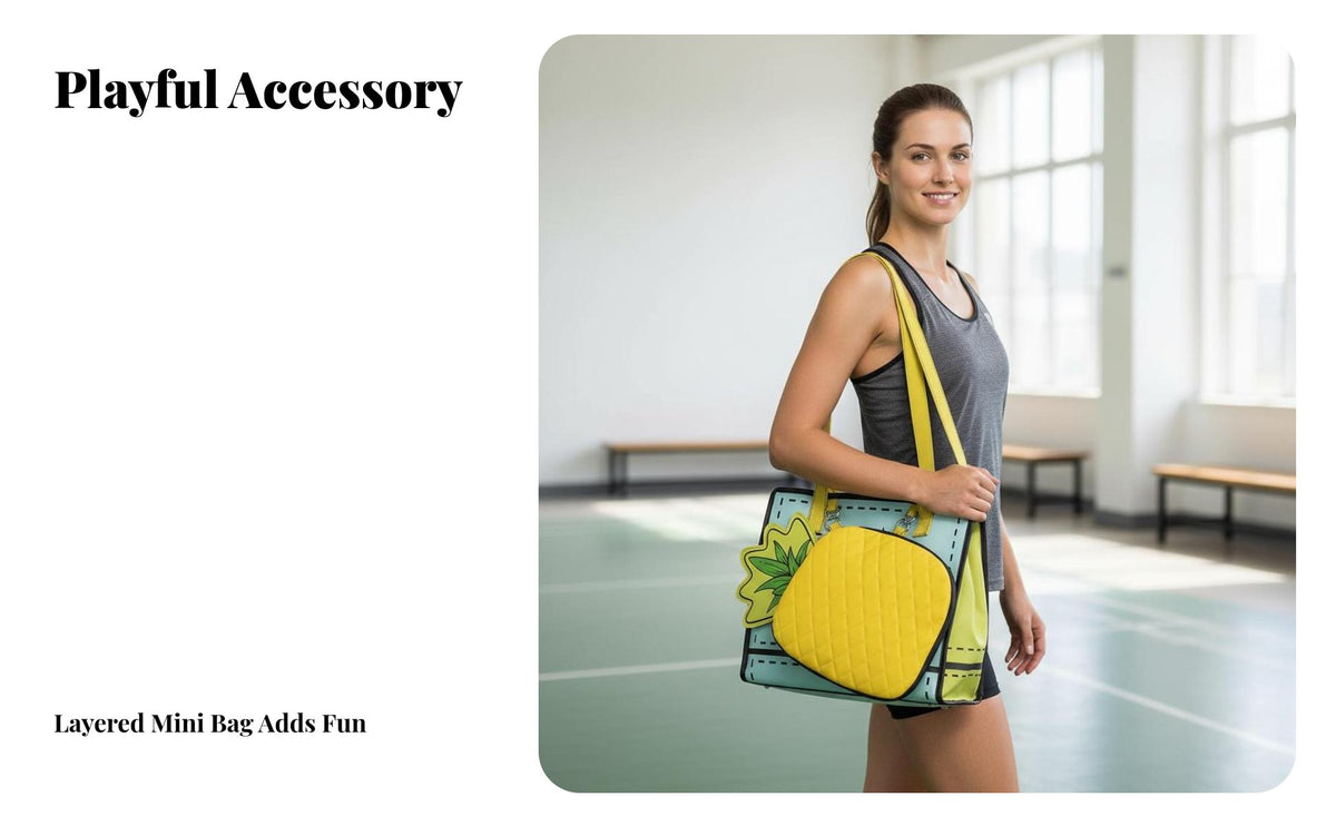 2 Pieces Lightweight Badminton Racket Bag Long-Lasting Racket Shoulder Bag Padded for Women