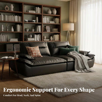Sofa with Movable spine supportrests additional Deep Seat Living Room Furnishing Italian-Inspired design Household Furniture for Families, Homeowners, Lounge Area