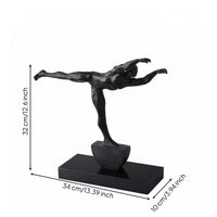 Abstract Metal Sculpture Minimalist Design Modern Body Statue Elegant Decor Item for Living Room