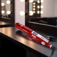Steam Hair Straightener Five Heat Settings Steam Flat Iron PTC Heating Hair Straightener with Water Reservoir for Home
