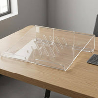 Acrylic Laptop Stand Transparent Vented Laptop Stand Open-Frame Desk Accessory