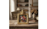 Gilded Ornate Picture Frame Tabletop Vintage Picture Frame Decorative Elegant for Home Decorators, Living Room, Bedroom, Entryway