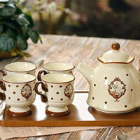 Porcelain Tea Set, Ceramic Teapot and Cups, Gift Box