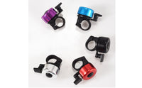 Clamp Mount Compact Bike Bell Metal Dome Handlebar Bell Push Button Bike Accessory Black Finish