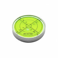 Aluminum Alloy Circular Liquid Level Universal Use Round Bubble Level High Accuracy Measuring Tool Compact Size for Mechanics, Professionals, Machine Setup, Workshop, Calibration