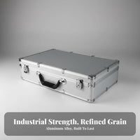 Metal Equipment Carrying Case Lockable Aluminum Briefcase Metal Equipment Box Secure Lock Hard Shell Instrument Case for Travel