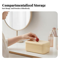 Desktop Cosmetic Case with Lid debrisresistant Vanity Case with Drawers Space-Saving