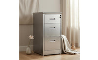 Lockable Steel Filing Cabinet Compact Three-Drawer Steel Cabinet Floor-Standing