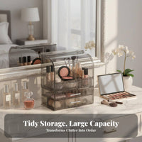 Cosmetic Display Case with Drawers Large Capacity Vanity Storage Box for vanity table