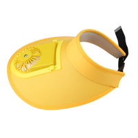 Fan Visor Cap Shielding Cap with Solar Fan Adjustable Handsbattery-Free for Outdoor Workers, Travel, Walking