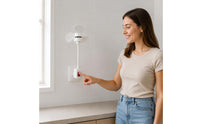 Plug in Wall-Mounted Fan Energy Saving Small Wall-Installed Fan Strong Ventilation Home Appliance for Washroom, Kitchen, Dorm Room