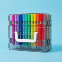 48 Pieces Transparent Storage Case Soft-Tip Markers Assorted Colors 48 Acrylic Markers Acrylic Paint Pens for Drawing, Coloring