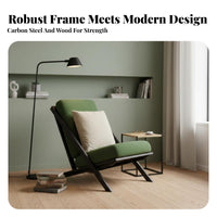 Wabi-Sabi Aesthetic Highspine Single Sofa Cream aesthetic Lounge Chair snug Design Home Seating Thick paddinging for Guesthouse Owners, Interior Decorators, Living Room, Balcony, perusing corner, Bedroom
