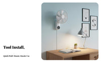 Wireless Control Wall Fan Quiet Performance Wall-Mounted Fan Air Circulator Easy Installation Home Appliance 3 Wind Modes