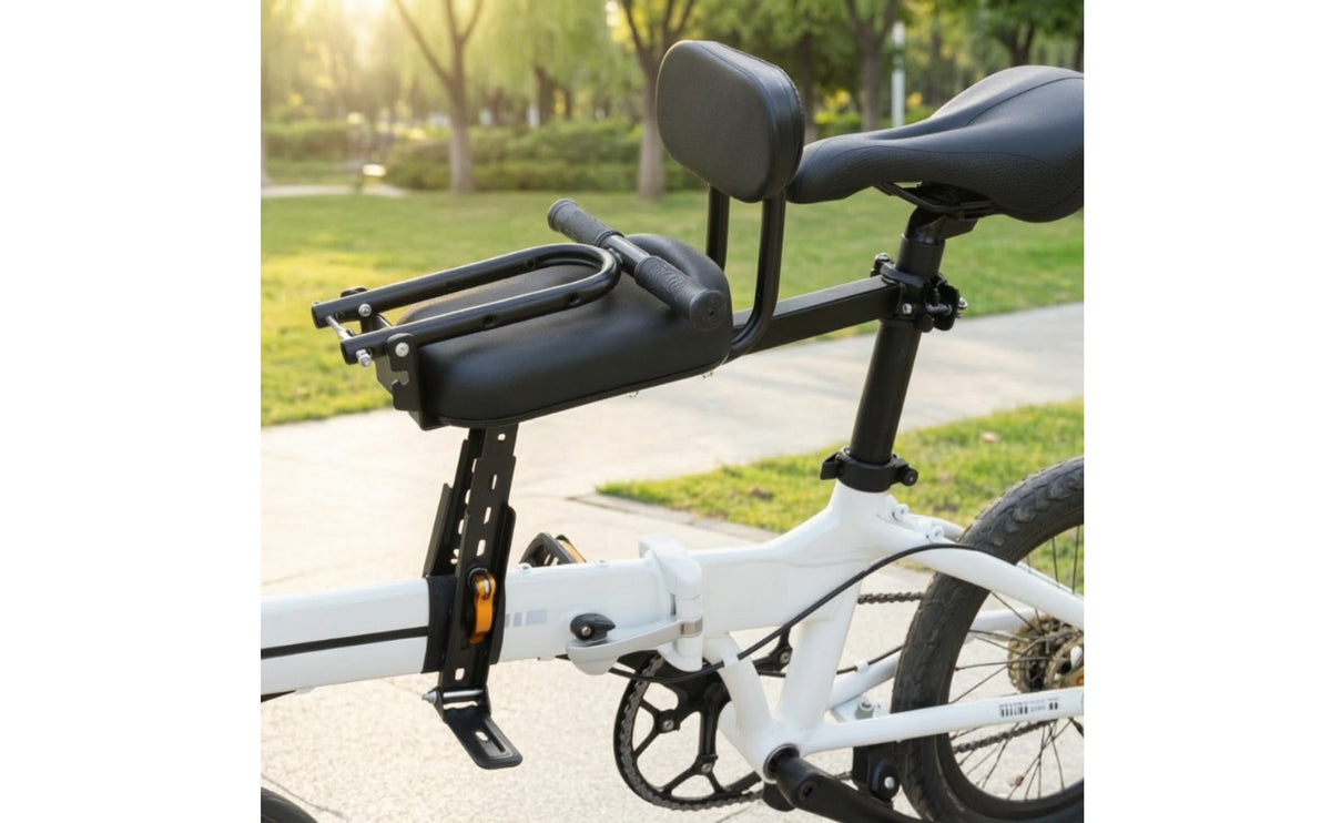 Safe Front Mounted Child Bike Seat Comfortable Front-Mounted Child Bike Seat Compact Quick-Mount for Daily Commuting