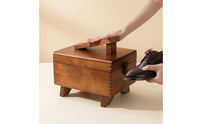 Shoe Care Box Hinged Shoe Care Kit Rectangular Kit for Closet