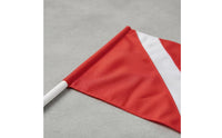 Warning Flag with Pole High-Visibility Boat Flag with Pole Marine Marker for Boaters, Divers, Boating, Diving