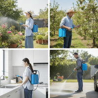 Powered Backpack Sprayer Rechargeable Backpack Sprayer with Telescopic Rod Cordless for Gardeners, Homeowners, Garden, Yard, Car Washing