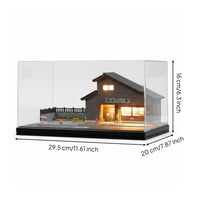 1:64 Station Car Model Display Case Scratch Resistant Miniature Railroad Station Model Box Lighted Look Acrylic Dust Cover for Collecting