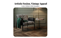 Wabi-Sabi Design Lowsilhouette Wooden Armchair French Vintage aesthetic Upholstered Club Chair Minimalist Aesthetic Indoor Furniture durable Wood Frame for Interior Designers, Homeowners, Living Room, perusing corner, Lounge Area, Home Office
