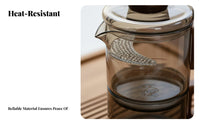 Glass Teapot Set Built in Strainer Efficient Brewing for Office Desk