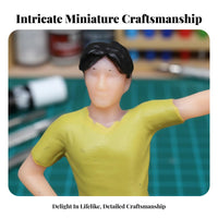 1:64 Scale Figure Hand Painted 1:64 Miniature Scale People Japanese Student Miniature Highly Detailed Model Car Miniature Scene