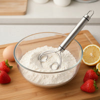 Hand Whisk Handheld Egg Beater Stainless Steel Whisk Easy-to-Clean Kitchen Tool Rust-Resistant for Bakers, Baking