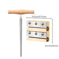 2 Pieces Peg Shaper Tapered Violin Peg Reamer Shaper with Wooden Handle Precision Lutherie Tool Manual for Luthiers