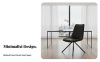 paddinged Seat Upholstered rotate Armchair Modern Design Dining Seating Supportive spine supportrest Household Furniture space-saving for Apartment Dwellers, Interior Designers, Kitchen, Restaurant, Living Room, study corner