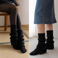 Women's Y2K Solid Color Knit Leg Warmers for Boots and Casual Wear