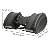 Motorcycle Saddlebags Reflective Strips Hard Shell Side Bag Carbon Fiber Pattern Expandable Motorcycle Pannier for Long-Distance Riders