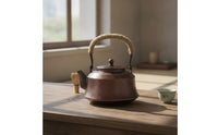 Copper Tea Kettle Traditional Tea Kettle with Wrapped Handle Compact for Teahouse