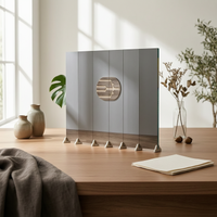 Foldable Divider Double-Sided Folding Panel Screen Decorative Portable for Businesses, Reception Area, Home, Studio Apartment