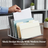 Multi-Compartment Storage Rack Transparent Design upright Divider Rack