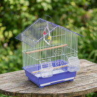 Small Metal Bird Cage for Parakeets Finches Canaries Breeding
