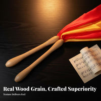 Large Size Red-Ribboned drum beater Traditional Design Soft-Tipped Beater Performance prepared Drum Mallet Sturdy Build for Percussionists, artists, Musicians, Cultural celebration, procession, Music Practice