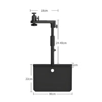 Flat Base Telescopic Display Device Stand Locking Knob Height Adjustable Display Device Stand for Bedside Cabinet