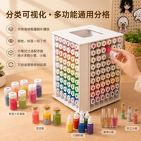 Rotating Desktop Storage Rack for Perler Beads and Markers