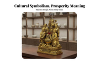 Five Gods of Wealth Statue Detailed Craftsmanship Chinese Deity of Prosperity Figurine Intricate Carving Prosperity Deity Treasure Basin Sculpture