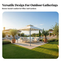 Four-Corner Pavilion Protection Outdoor Gazebo Weather-Resistant Heavy-Duty Event Shelter for Homeowners, Business Owners, Courtyard, Garden, Patio