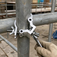 Heavy-Duty Aluminum Alloy Scaffolding Clamp for 48mm Steel Pipes, Single Coupler
