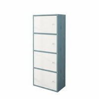 Dust-Proof Multi-Tier Compartment Multi-Compartment Tower Simple Assembly Multi-Compartment Storage Rack Large Capacity Bookshelf with Doors Versatile Design for Book Lovers, Apartment Dwellers, Office Workers, Study Room, Bedroom