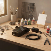 Touch Buttons Digital Airbrush Compressor Air Hose Included Spray Machine