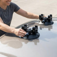 Metal Clamp Vacuum Mount Rack Cylindrical Handle Suction Cup Rack