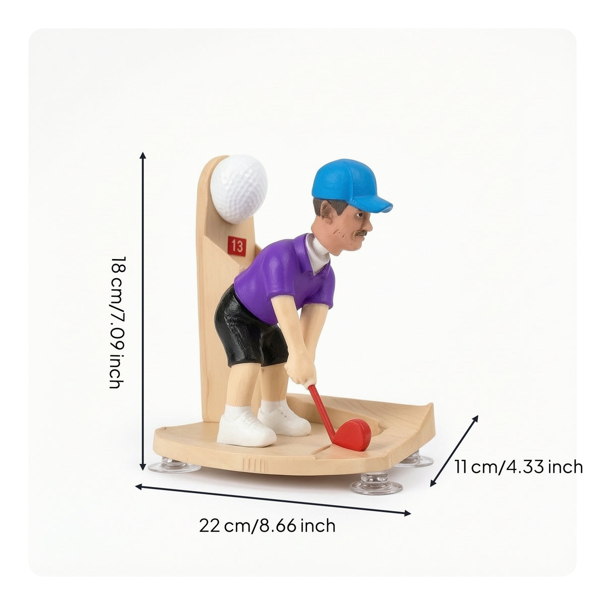 Novelty Golf Bottle Opener with Cap Catcher Decorative Golfer Figurine Opener Playful Bar Tool Compact for Collectors