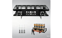 12 Slots Space Saving Wall Mounted Sealant Holder Easy to Install Caulk Tube Rack Open Front Design Sealant Tube Organizer Heavy Duty for Garage, Workshop, Construction Site