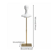 White Mannequin Head Easy to Clean Hat Display Head Smooth Finish Scarf Display Bust for Photo Photography