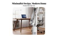 Hot & Cool Function Bladeless Fan Multiple Speeds & Modes Cooling and Heating Fan Wide Angle Oscillation for Homeowners, Living Room, Office